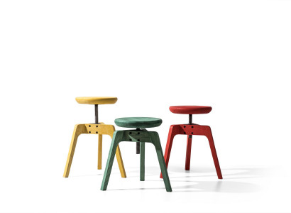 Modern set with 3 luxurious designer chairs made from high-quality wood